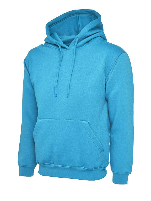 Uneek Clothing UC502 Sapphire Blue Classic Hooded Sweatshirt