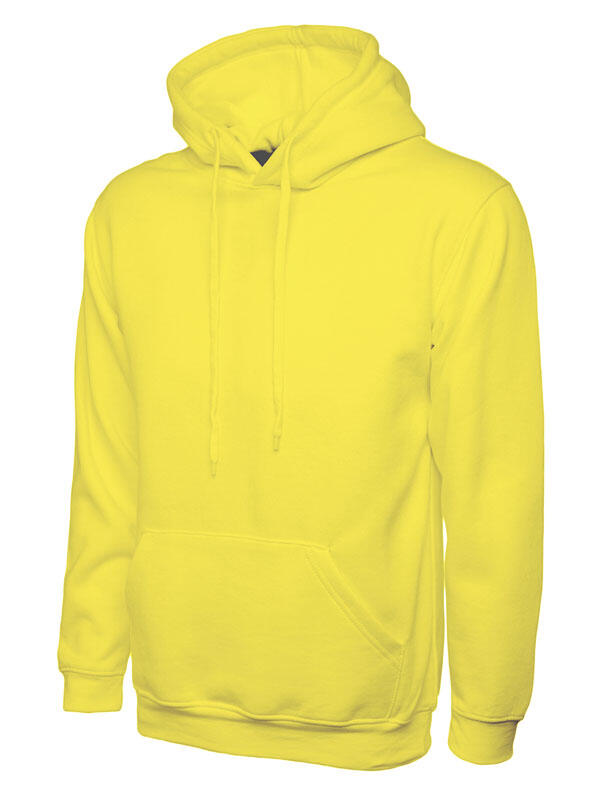 Uneek Clothing UC502 Yellow Classic Hooded Sweatshirt