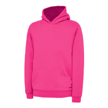 Uneek Clothing UC503 Hot Pink Childrens Classic Hooded Sweatshirt