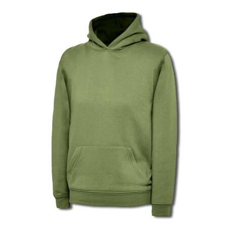 Uneek Clothing UC503 Military Green Childrens Classic Hooded Sweatshirt