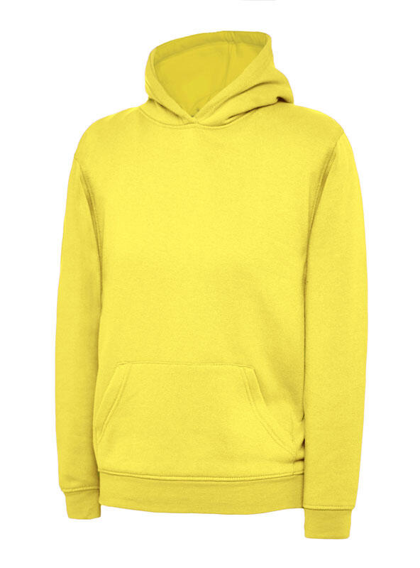 Uneek Clothing UC503 Yellow Childrens Classic Hooded Sweatshirt