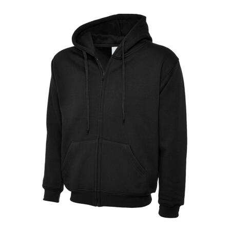 Uneek Clothing UC504 Black Adults Classic Full Zip Hooded Sweatshirt