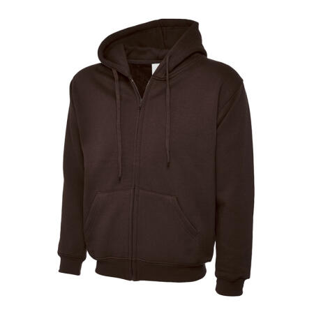 Uneek Clothing UC504 Brown Adults Classic Full Zip Hooded Sweatshirt
