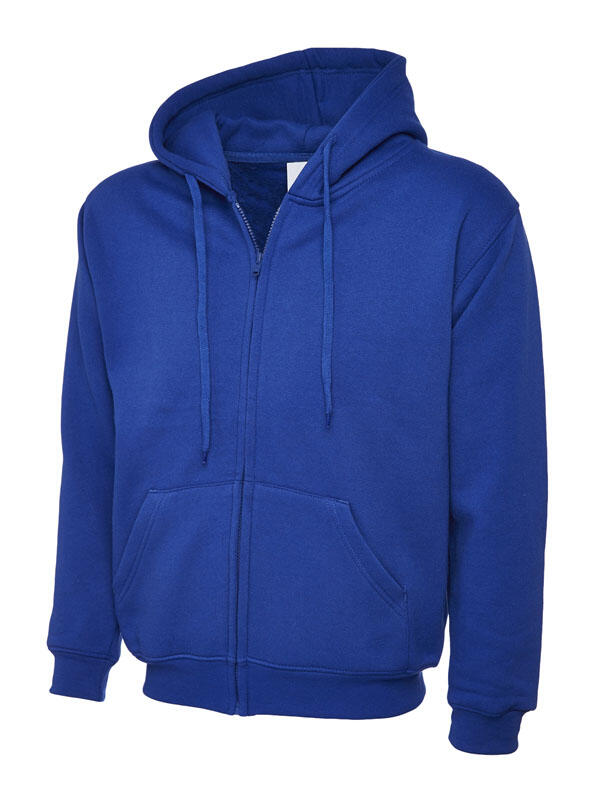 Uneek Clothing UC504 Royal Adults Classic Full Zip Hooded Sweatshirt