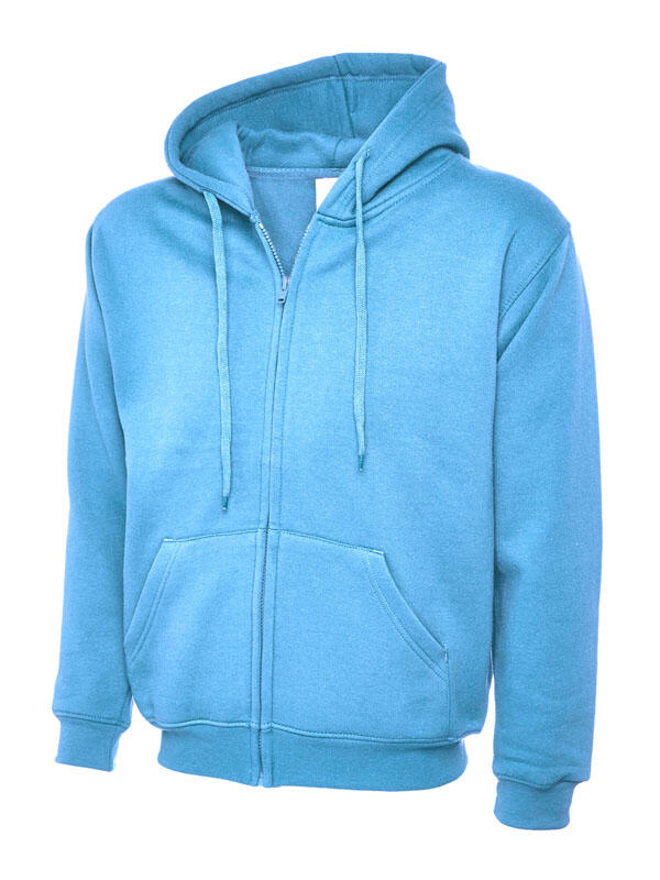Uneek Clothing UC504 Sky Adults Classic Full Zip Hooded Sweatshirt