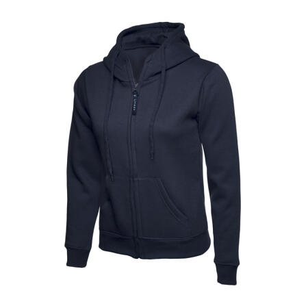 Uneek Clothing UC505 Navy Ladies Classic Full Zip Hooded Sweatshirt