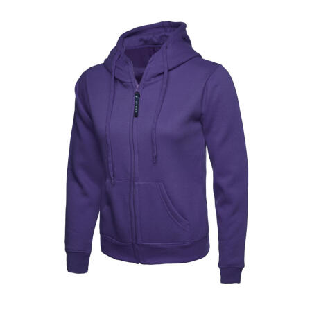 Uneek Clothing UC505 Purple Ladies Classic Full Zip Hooded Sweatshirt