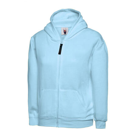 Uneek Clothing UC506 Sky Childrens Classic Full Zip Hooded Sweatshirt