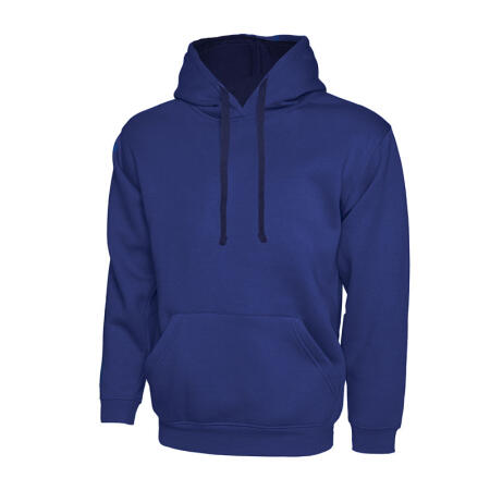 Uneek Clothing UC507 Royal/Navy Contrast Hooded Sweatshirt
