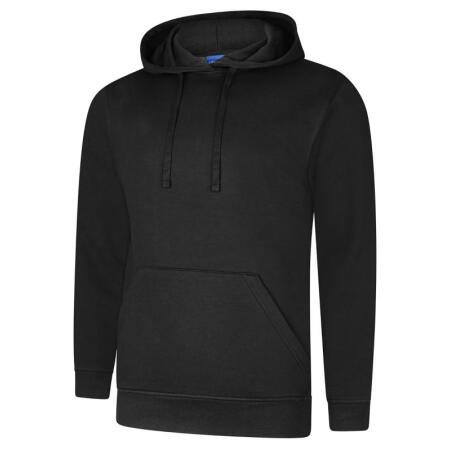 Uneek Clothing UC509 Black Deluxe Hooded Sweatshirt
