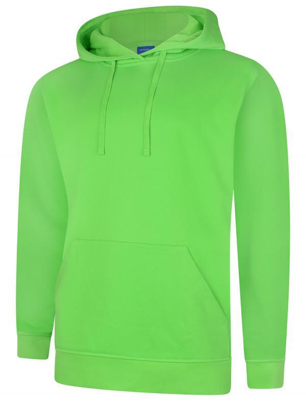 Uneek Clothing UC509 Lime Deluxe Hooded Sweatshirt
