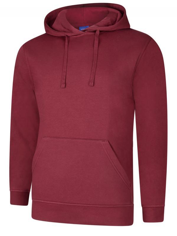 Uneek Clothing UC509 Maroon Deluxe Hooded Sweatshirt