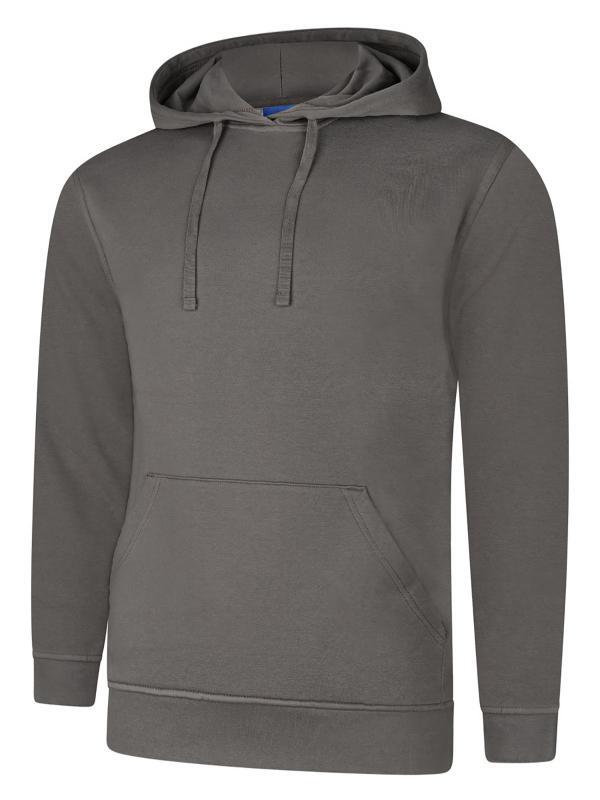 Uneek Clothing UC509 Steel Grey Deluxe Hooded Sweatshirt