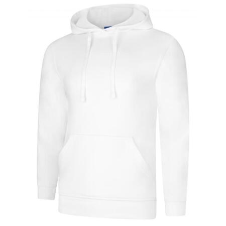 Uneek Clothing UC509 White Deluxe Hooded Sweatshirt