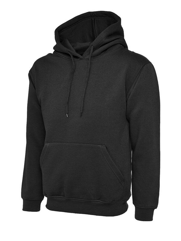 Uneek Clothing UC510 Black Ladies Deluxe Hooded Sweatshirt