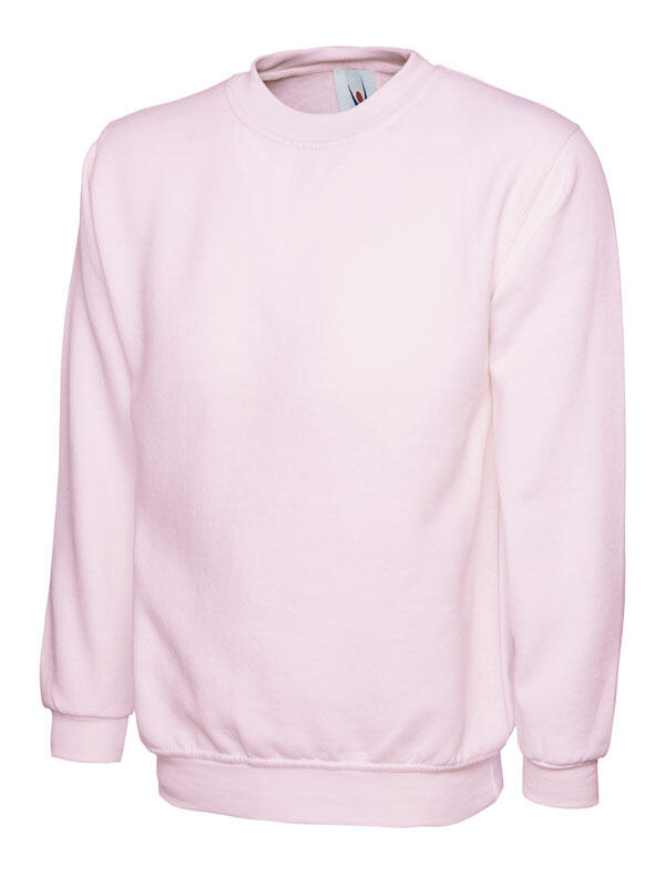 Uneek Clothing UC211 Pink Ladies Deluxe Crew Neck Sweatshirt