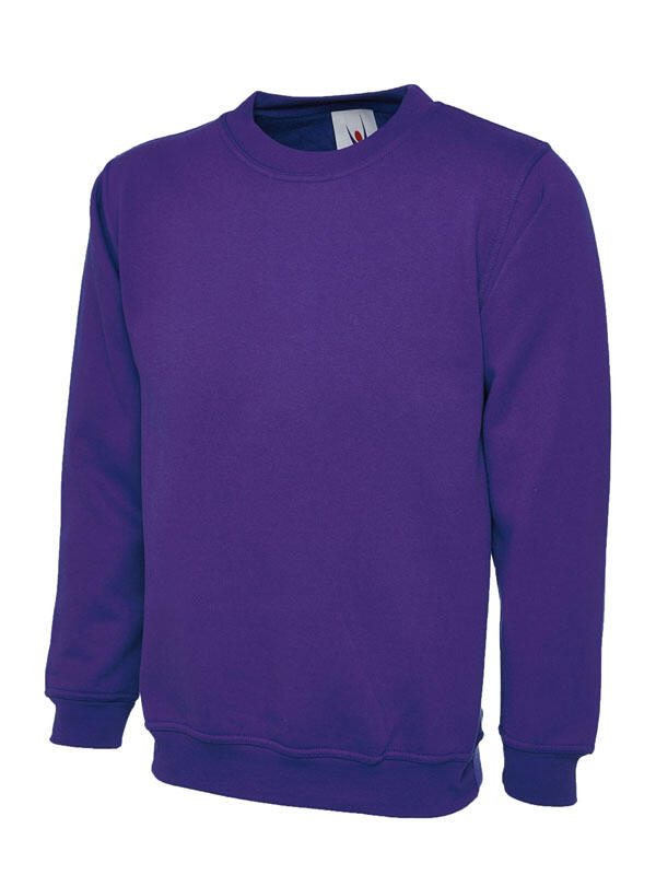Uneek Clothing UC211 Purple Ladies Deluxe Crew Neck Sweatshirt