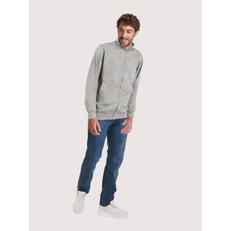 Uneek Clothing UC212 Heather Grey Deluxe Unisex Sweat Jacket