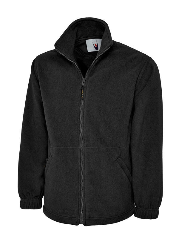 Uneek Clothing UC601 Black Heavyweight Full Zip Fleece Jacket