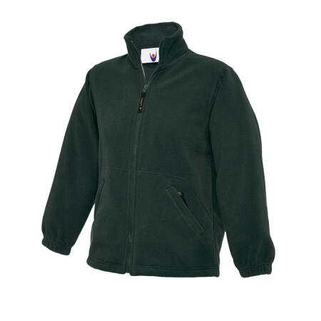 Uneek Clothing UC603 Bottle Green Childrens Classic Full Zip Fleece Jacket