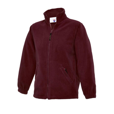 Uneek Clothing UC603 Maroon Childrens Classic Full Zip Fleece Jacket