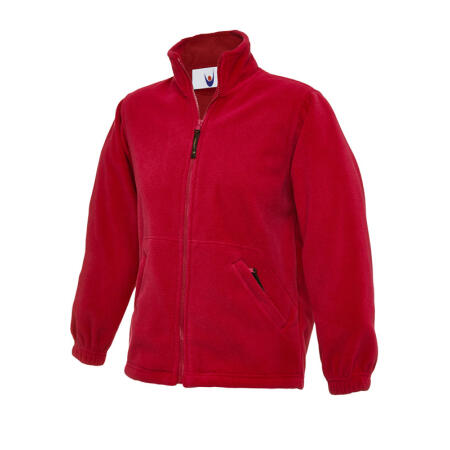Uneek Clothing UC603 Red Childrens Classic Full Zip Fleece Jacket