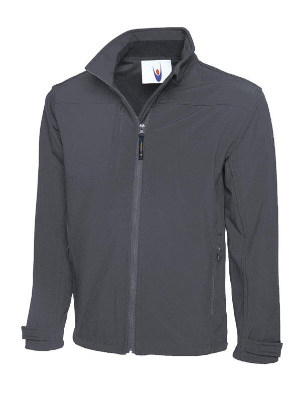 Uneek Clothing UC611 Light Grey Deluxe Full Zip Soft Shell Jacket