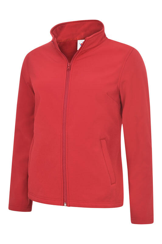 Uneek Clothing UC613 Red Ladies Classic Full Zip Soft Shell Jacket
