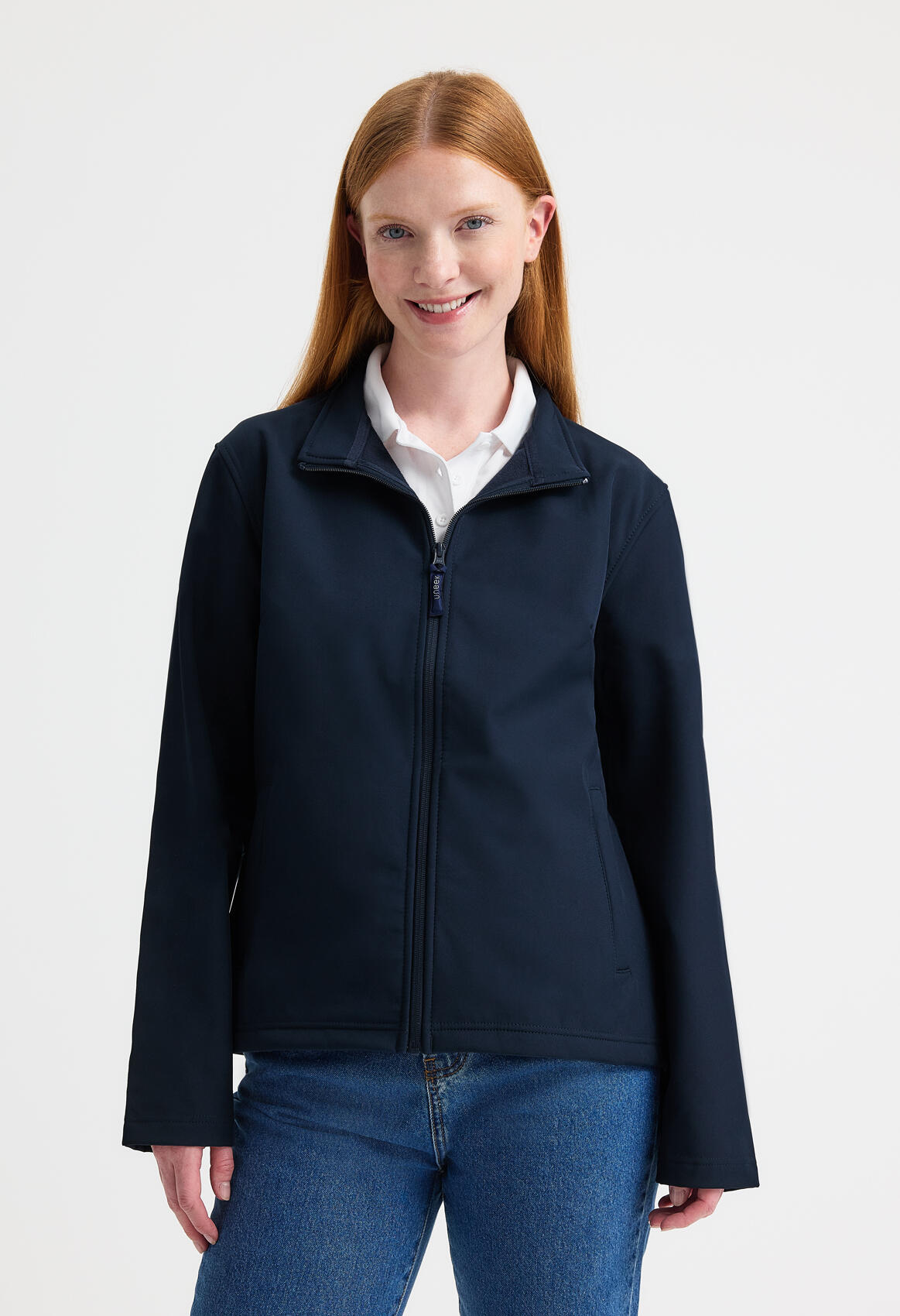 UC613 Red Ladies Classic Full Zip Soft Shell Jacket - Image 2