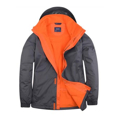 Uneek Clothing UC621 Deep Grey/Fiery Orange Deluxe Outdoor Jacket