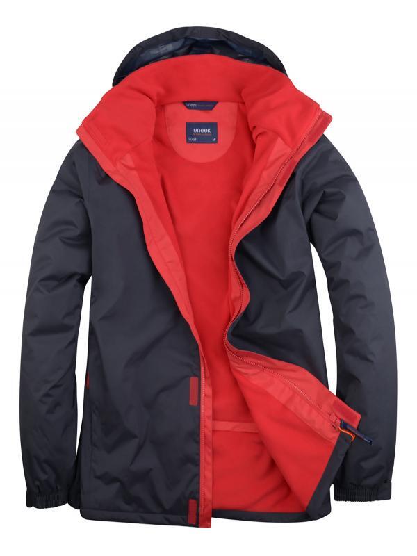Uneek Clothing UC621 Navy/Red Deluxe Outdoor Jacket
