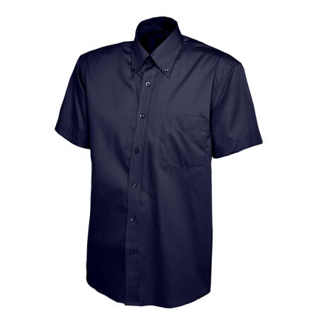 Uneek Clothing UC702 Navy Mens Pinpoint Oxford Half Sleeve Shirt