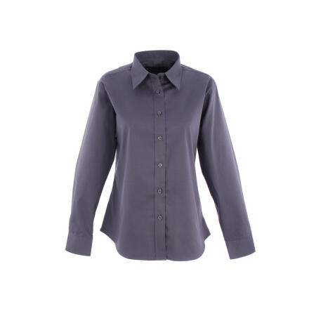 Uneek Clothing UC703 Charcoal Ladies Pinpoint Oxford Full Sleeve Shirt