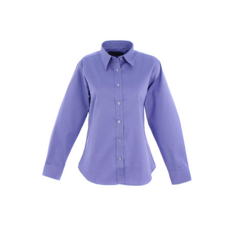 Uneek Clothing UC703 Mid Blue Ladies Pinpoint Oxford Full Sleeve Shirt
