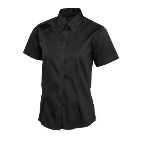 Uneek Clothing UC704 Black Ladies Pinpoint Oxford Half Sleeve Shirt