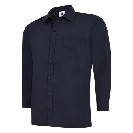Uneek Clothing UC709 Navy Mens Poplin Full Sleeve Shirt