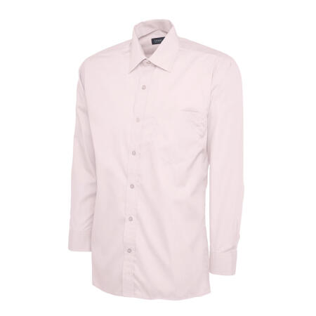 Uneek Clothing UC709 Pink Mens Poplin Full Sleeve Shirt
