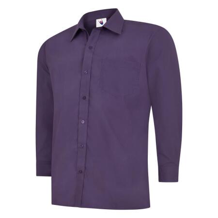 Uneek Clothing UC709 Purple Mens Poplin Full Sleeve Shirt