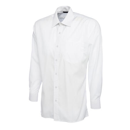 Uneek Clothing UC709 White Mens Poplin Full Sleeve Shirt