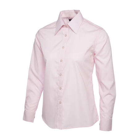 Uneek Clothing UC711 Pink Ladies Poplin Full Sleeve Shirt