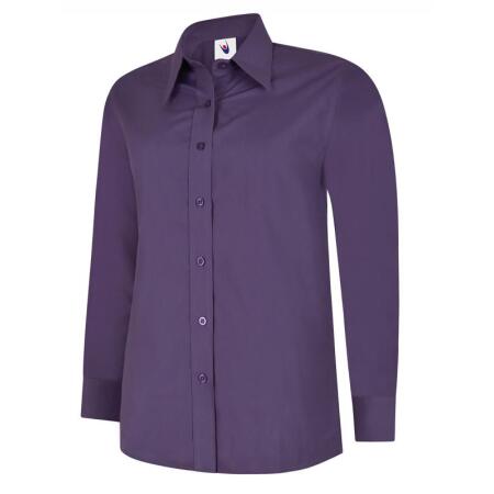 Uneek Clothing UC711 Purple Ladies Poplin Full Sleeve Shirt