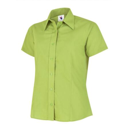 Uneek Clothing UC712 Lime Ladies Poplin Half Sleeve Shirt