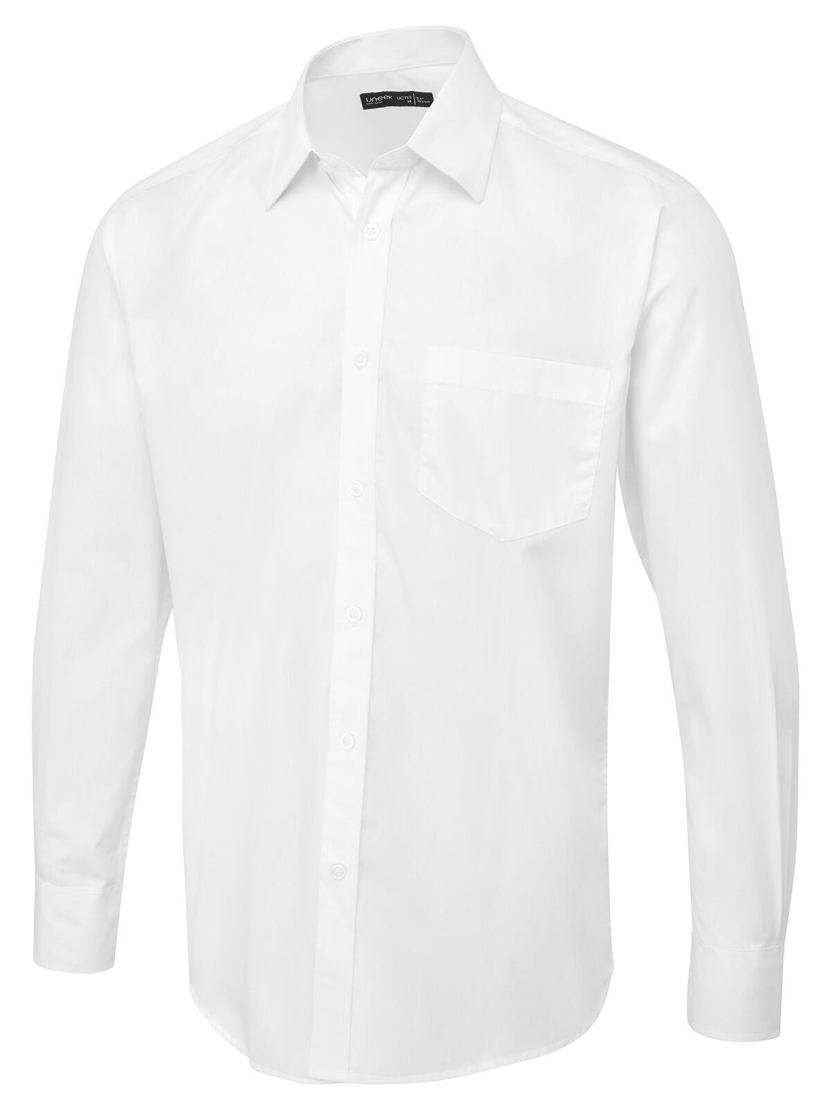 Uneek Clothing UC714 Black Men's Short Sleeve Poplin Shirt