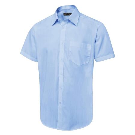 Uneek Clothing UC714 Light Blue Men's Short Sleeve Poplin Shirt