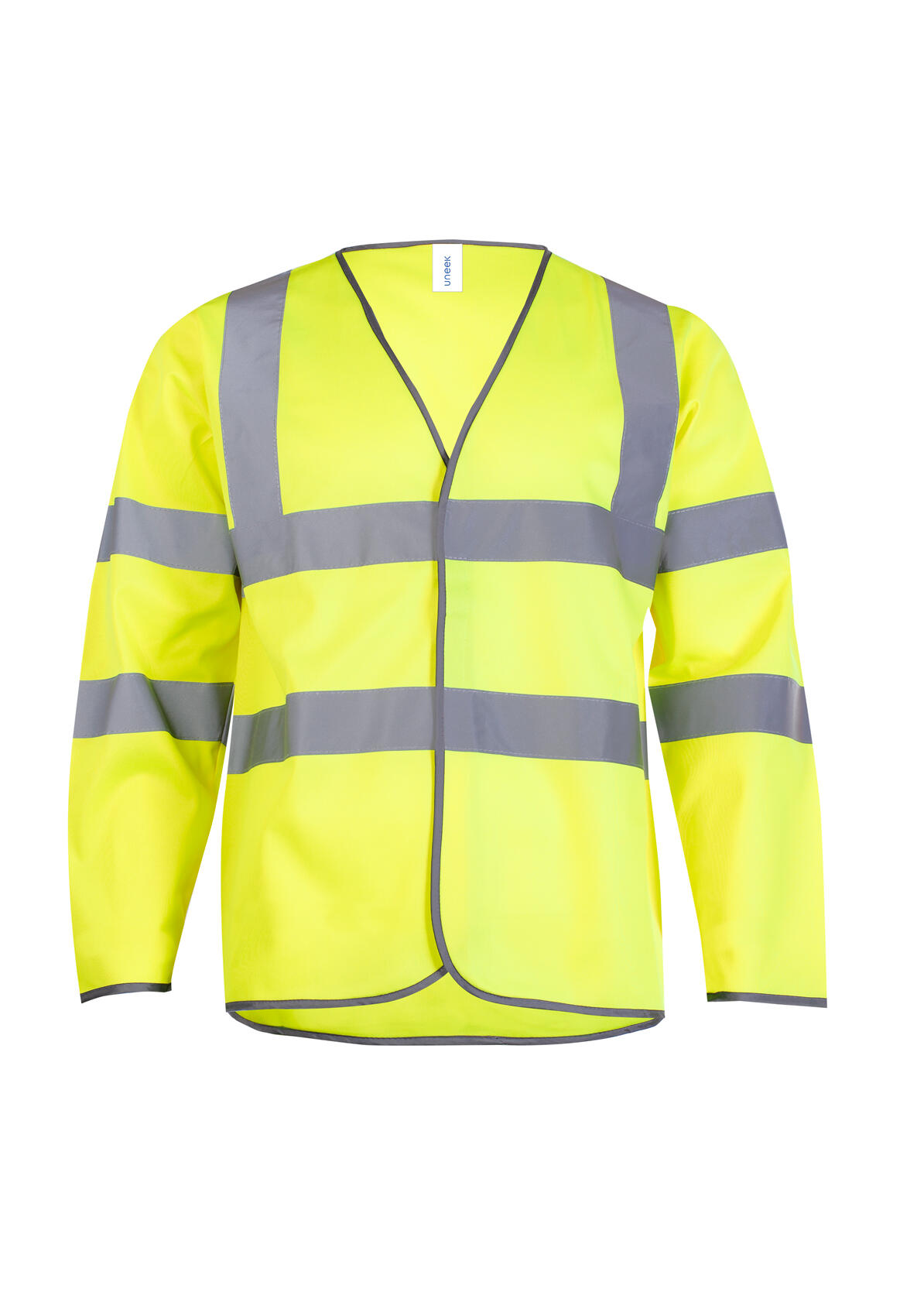 Uneek Clothing UC802 Yellow Long Sleeve Hi Vis Safety Waistcoat