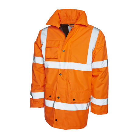 Uneek Clothing UC803 Orange Hi Vis Road Safety Jacket