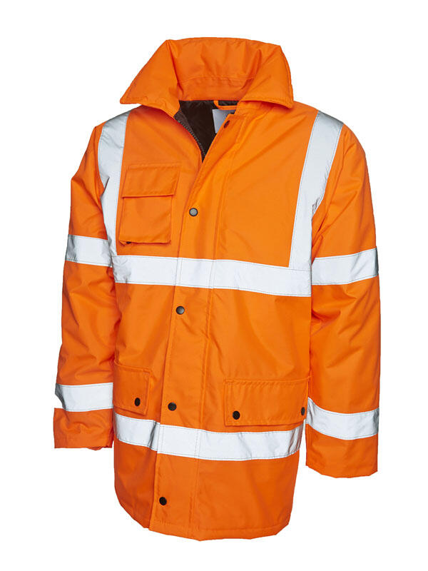 Uneek Clothing UC803 Orange Hi Vis Road Safety Jacket