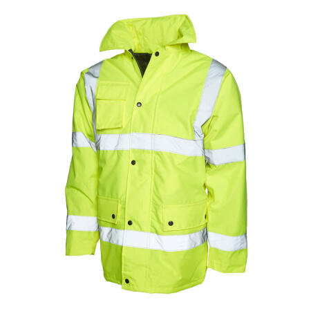 Uneek Clothing UC803 Yellow Hi Vis Road Safety Jacket