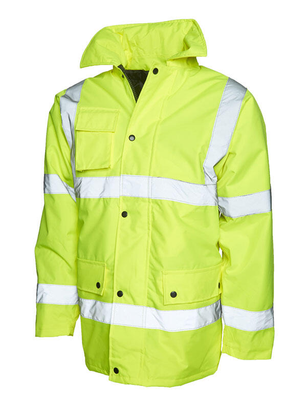 Uneek Clothing UC803 Yellow Hi Vis Road Safety Jacket