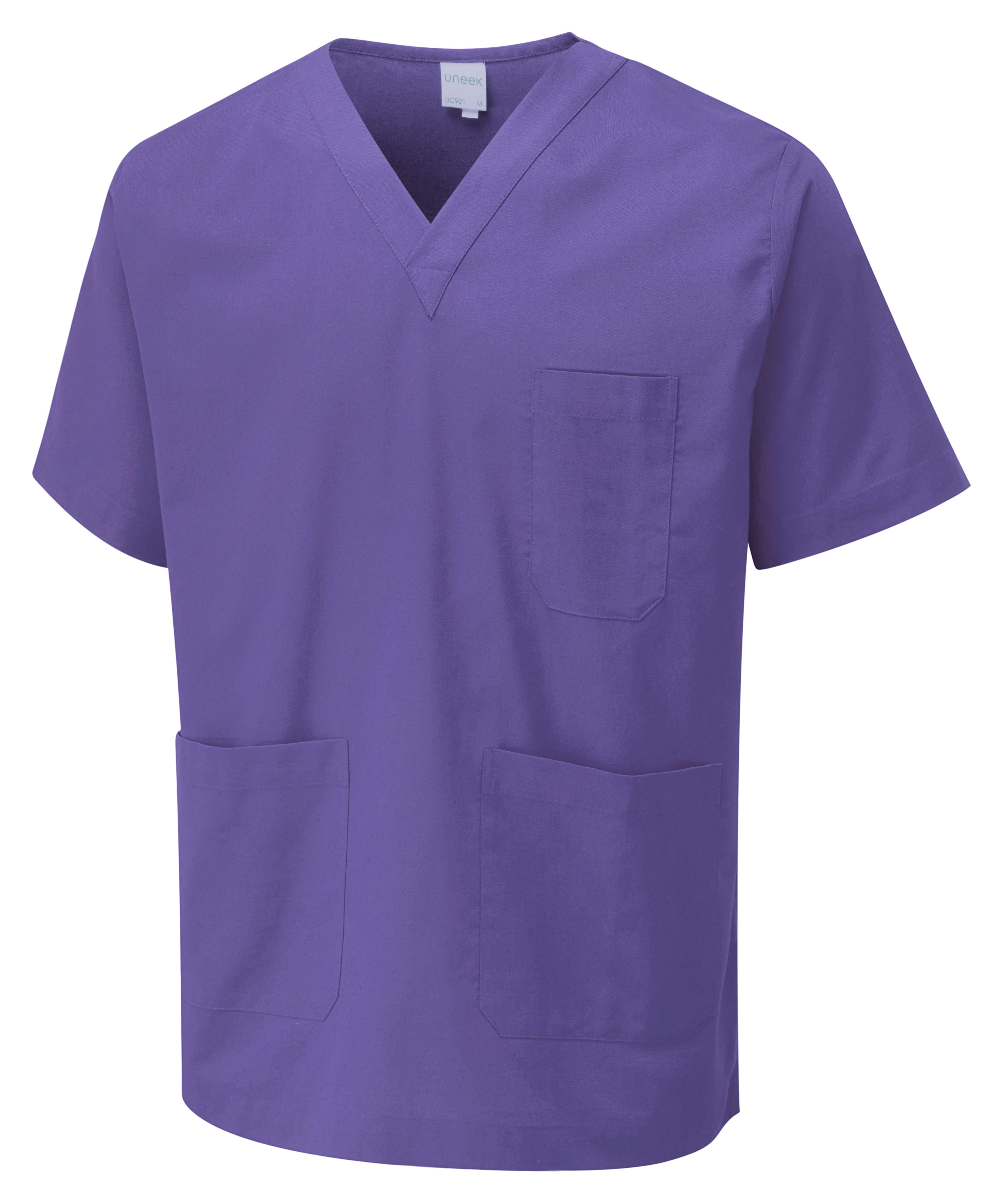 Uneek Clothing UC921 Purple Scrub Tunic